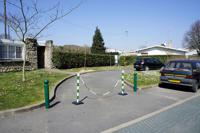 ppc40ve Viso Green, White Plastic Barrier Post
