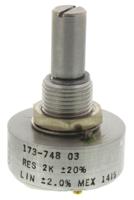 157b202mx9001 Vishay 157 2kΩ Rotary Potentiometer 1-Gang Panel Mount, 157B202MX9001