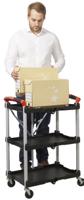 103-8687 RS PRO 3 Shelf Aluminium Folding Trolley, 670 x 430mm, 8kg Load