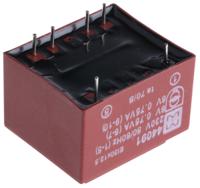 44091 Myrra 6V ac 2 Output Through Hole PCB Transformer, 1.5VA