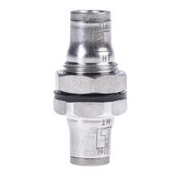 3816-06-00 Legris LF3800 Series Bulkhead Tube-to-Tube Adaptor, Push In 6 mm to Push In 6 mm, Tube-to-Tube Connection Style