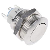 av09100ea200 APEM Push Button Switch, Latching, 19.2mm Cutout, 48V dc, IP65