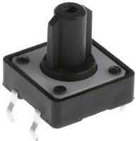 fsm102 TE Connectivity Black Button Tactile Switch, SPST 50 mA @ 24 V dc 8.02mm