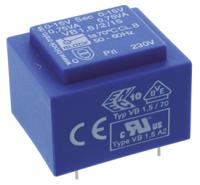 vb-15215 Block 15V ac 2 Output Through Hole PCB Transformer, 1.5VA