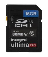 insdh16g10-80u1 Integral Memory 16 GB SDHC SD Card, Class 10, UHS-1 U1