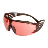 sf422xsgaf-blk 3M SecureFit Anti-Mist Safety Glasses, Red PC Lens