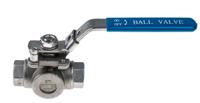 499-1871 RS PRO Stainless Steel L Port, 3 Way, Ball Valve, Threaded, BSPP 3/8in, 68bar Operating Pressure