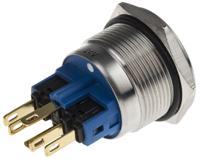 811-8550 RS PRO Illuminated Push Button Switch, Momentary, Panel Mount, 22mm Cutout, SPDT, White LED, 250V ac, IP65, IP67