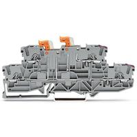 2002-2958 WAGO  TOPJOB S Series Grey, 2.5mm², 2-Level, Push In Termination, ATEX, CSA, IECEx