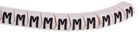 901-10594-909-3149-pvc HellermannTyton HGDC Slide On Cable Markers, Black on White, Pre-printed "M", 2 → 5mm Cable, 901-10594