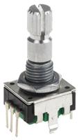 pec11r-4220k-s0024 Bourns 24 Pulse Incremental Mechanical Rotary Encoder with a 6 mm Knurl Shaft, Through Hole