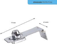 y116b115bc Yale Steel Hasp & Staple, 114 x 41.4mm
