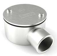 471-1237 RS PRO Terminal Box, Conduit Fitting, 25mm Nominal Size, 316 Stainless Steel, Silver IP67 rating