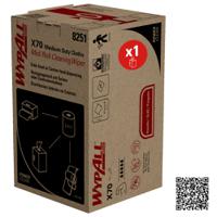 8251 WYPALL 2in1 Midi Roll Blue Wipes for Cleaning, Carton of 215, 31cm, Repeat Use