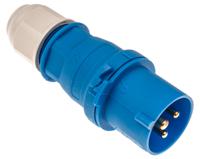2126 Bals IP44 Blue Cable Mount 2P + E Industrial Power Plug, Rated At 16A, 230 V