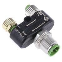 7000-41201-0000000 Murrelektronik Limited Circular Connector Adapter, 4 Contacts, Cable, M12 Connector, Plug, Socket, IP65, IP67, 7000