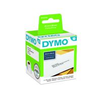 s0722370 Dymo White Black Print Label Roll, 89mm Width, 28mm Height, 130Per Roll Qty