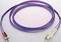 536-6787 RS PRO LC to ST Duplex Multi Mode OM3 Fibre Optic Cable, 50/125μm, Purple, 10m