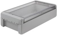 96025225-b-221306-pc-v0-g-7035 Bopla Bocube Series Light Grey Polycarbonate V0 Enclosure, IP66, IP68, IK07, Transparent Lid, 231 x 125 x 60mm