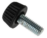 830-4158 RS PRO Black Knurled Clamping Knob, M6, Threaded Hole