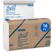 1804 KLEENEX Kleenex Ultra Interfold Hand Towels Multifold White Paper Towel, 235 x 230mm, 4000 Sheets