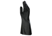 34650007 Mapa BUTOFLEX 650 Black Butyl Work Gloves, Size 7