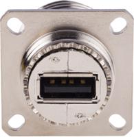 usbftv21n Amphenol Socapex Straight, Panel Mount, Socket- Single Port Type A 2.0 IP68 USB Connector