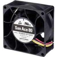 9hvb0812p1g001 Sanyo Denki Axial Fan, 12 V dc, DC Operation, 141.3cfm, 57.6W, 4.8A Max, 80 x 80 x 38mm