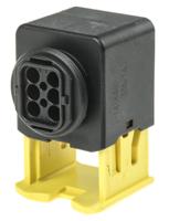 1-1418469-1 TE Connectivity, HDSCS Automotive Connector Socket Black Cable Mount 6 Way