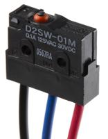 d2sw-01m Omron Pin Plunger Micro Switch, Pre-wired Terminal, 100 mA @ 30 V dc, SPDT, IP67