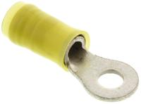 320568 TE Connectivity, PIDG Insulated Ring Terminal, M4 Stud Size, 2.6mm² to 6.6mm² Wire Size, Yellow