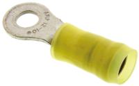 320568 TE Connectivity, PIDG Insulated Ring Terminal, M4 Stud Size, 2.6mm² to 6.6mm² Wire Size, Yellow