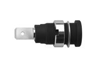 seb-7080-ni-sw Schutzinger Black Female Banana Socket, 4 mm Connector, 24A, 1000V, Nickel Plating