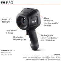 flir-e8-pro FLIR E8 PRO Thermal Imaging Camera, -20°C → 550°C, 320 x 240pixel Detector Resolution