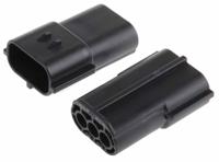 174359-2 TE Connectivity, Econoseal J Mk II+ Automotive Connector Socket Black 3 Way