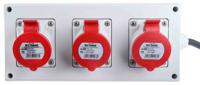 670uk1637 Scame IP44 Red Surface Mount 3P + N + E Industrial Power Socket, Rated At 16A, 346 → 415 V