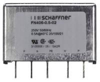fn406-05-02 Schaffner, FN406 500mA 250 V ac 400Hz, PCB Mount EMC Filter, Pin, Single Phase