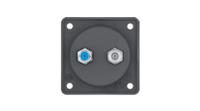 945602505 F Anthracite Female 2 Outlet TV Aerial Connector, Flush Mount