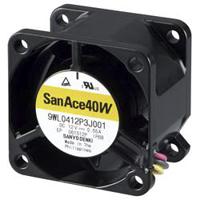 9wl0424p3g001 Sanyo Denki 9WL Series Axial Fan, 24 V dc, DC Operation, 33.5m³/h, 4.8W, 200mA Max, IP68, 40 x 40 x 28mm