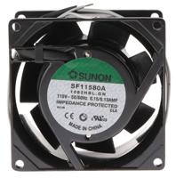 sf11580a1083hblgn Sunon SF Series Axial Fan, 115 V ac, AC Operation, 52.7m³/h, 12W, 130mA Max, 80 x 80 x 38mm