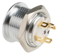175-8514 RS PRO Illuminated Push Button Switch, Momentary, Panel Mount, 16mm Cutout, SPST, Red LED, 36V dc, IP67