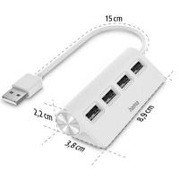 200120 Hama 4 Port USB 2.0 USB A  Hub, USB Powered, 8.9 x 3.8 x 2.2cm