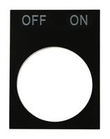175-3960 RS PRO Legend Plate for Use with Ptec Push Button, Off - On