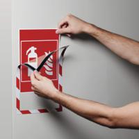 4945132 Durable MagneticDURAFRAME® MAGNETIC SECURITY Red/White A4 Metal Information Frame, 4.5mm Height, 236mm Width