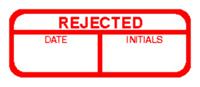 758-7927 RS PRO Adhesive Pre-Printed Red Label-Rejected-. Quantity: 120