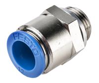 qs-g38-12 Festo QS Series Straight Threaded Adaptor, G 3/8 Male to Push In 12 mm, Threaded-to-Tube Connection Style, 186103