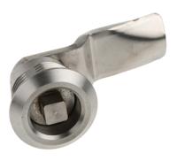 341-0264 Steinbach & Vollman Stainless Steel Square Lock, 26mm Panel-to-Tongue, 20.2 x 20.2mm Cutout, Key Unlock