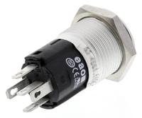 82-45511126 EAO 82 Series Illuminated Push Button Switch, Momentary, Panel Mount, 16mm Cutout, SPDT, Blue LED, 240V, IP65, IP67