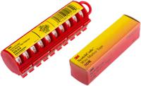 89576 3M SDT+ SDR Adhesive Cable Marker Kit, Red, Pre-printed "0 → 9",