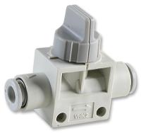 vhk2a-06f-06f SMC Knob Manual Control Pneumatic Manual Control Valve VHK Series, Push In 6 mm, 6mm, III B